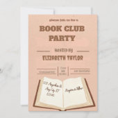 Book Club Party Invitation – Cozy Reading Night Kaart (Voorkant)