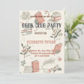 Book Club Party Invitation – Cozy Reading Night Kaart (Staand voorkant)