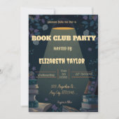 Book Club Party Invitation – Cozy Reading Night Kaart (Voorkant)