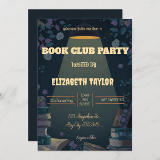 Book Club Party Invitation – Cozy Reading Night Kaart