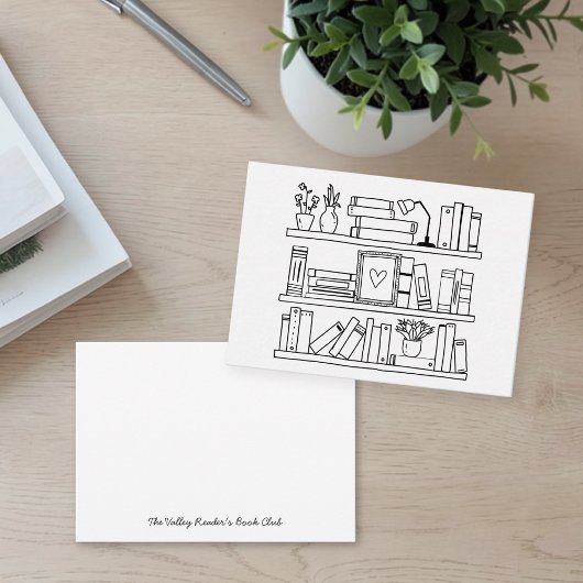 Book Club Personalized Correspondence Notitiekaartje