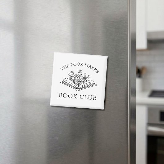 Book Club Personalized Floral Gift Magneet