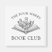 Book Club Personalized Floral Gift Magneet (Voorkant)
