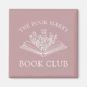 Book Club Personalized Floral Literary Gift Magneet (Voorkant)