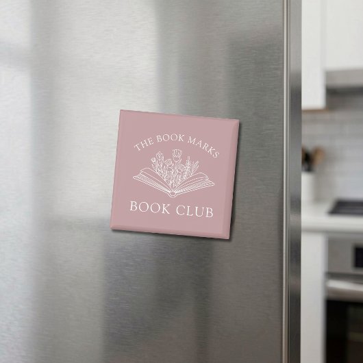 Book Club Personalized Floral Literary Gift Magneet