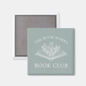 Book Club Personalized Floral Literary Gift Magneet (Voorkant / Achterkant)