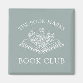 Book Club Personalized Floral Literary Gift Magneet (Voorkant)