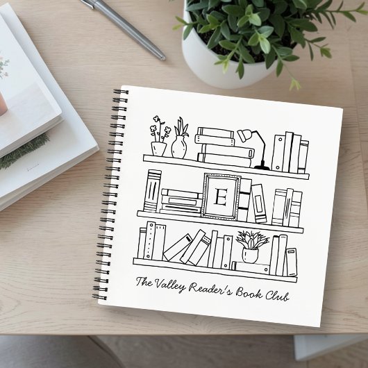 Book Club Personalized Gift Spiral Notebook Notitieboek