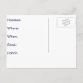 Book Club Post Card Uitnodiging Briefkaart (Achterkant)