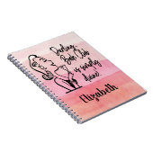 Book Club Reading Notes Retro Woman Notitieboek (Rechterzijde)