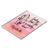 Book Club Reading Notes Retro Woman Notitieboek (Linkerzijde)
