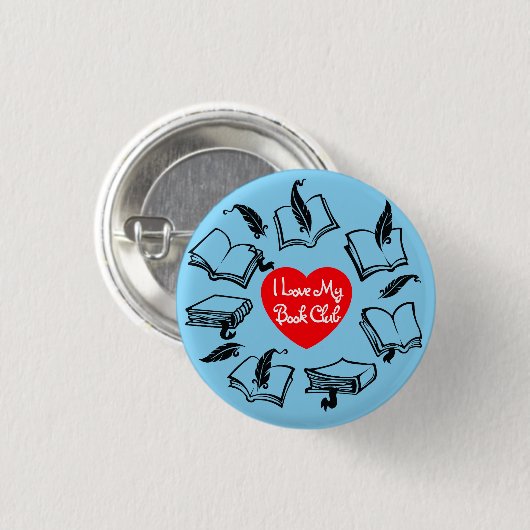 Book Club Ronde Button 3,2 Cm (Voorkant /achterkant)