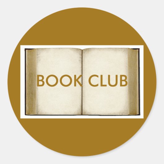 Book Club Ronde Sticker (Voorkant)
