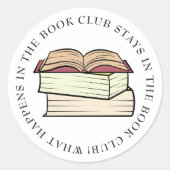 Book Club Ronde Sticker (Voorkant)