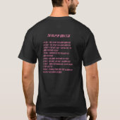 Book Club Rules T-shirt (Achterkant)