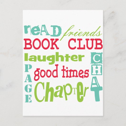 Book Club Subway Design door Artinsped Briefkaart (Voorkant)