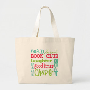 Book Club Subway Design door Artinsped Grote Tote Bag