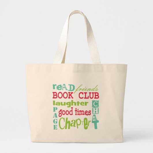 Book Club Subway Design door Artinsped Grote Tote Bag (Voorkant)