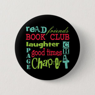 Book Club Subway Design door Artinsped Ronde Button 5,7 Cm