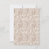 Book Club Theme Floral Brown Bridal Shower Bedankkaart (Achterkant)