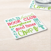 Book Club Typography Subway Art Kartonnen Onderzetters (Schuin)