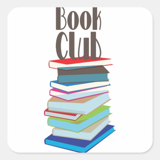 Book Club Vierkante Sticker (Voorkant)