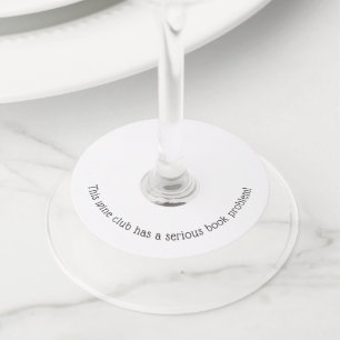 "Book Club" Wijnglas Labels