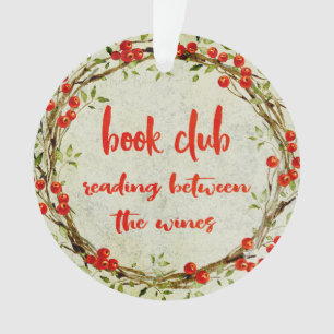 Book Club Wine Gathering Prettige feestdagen Ornament