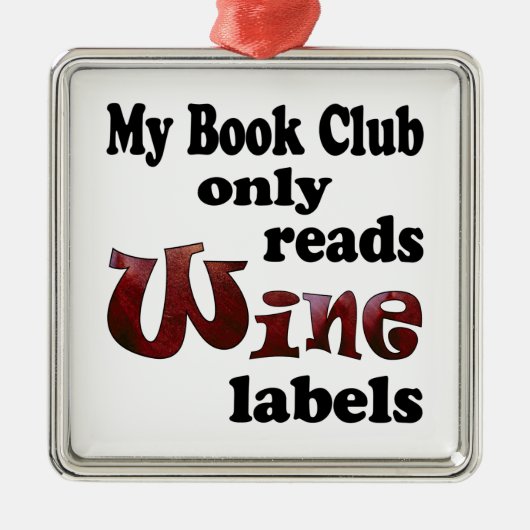 Book Club Wine Labels Metalen Ornament (Voorkant)