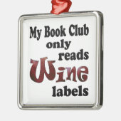 Book Club Wine Labels Metalen Ornament (Links)