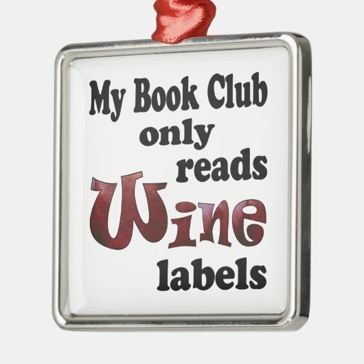 Book Club Wine Labels Metalen Ornament (Links)