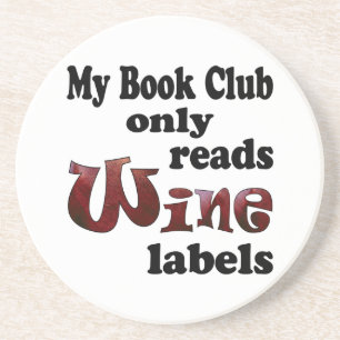 Book Club Wine Labels Zandsteen Onderzetter
