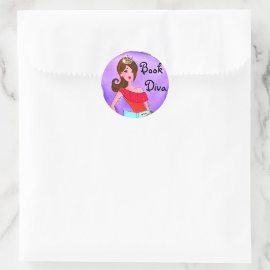 Book Diva stickers / Brunette Diva (Tas)