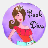Book Diva stickers / Brunette Diva (Voorkant)