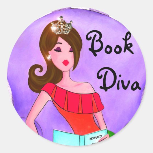 Book Diva stickers / Brunette Diva (Voorkant)