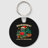 Book Dragon Christmas Reading Gift For Fantasy Lov Sleutelhanger (Voorkant)