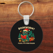 Book Dragon Christmas Reading Gift For Fantasy Lov Sleutelhanger (Voorkant)