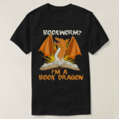 Book Dragon Design for a Fantasy Book Lover T-shirt (Design voorkant)