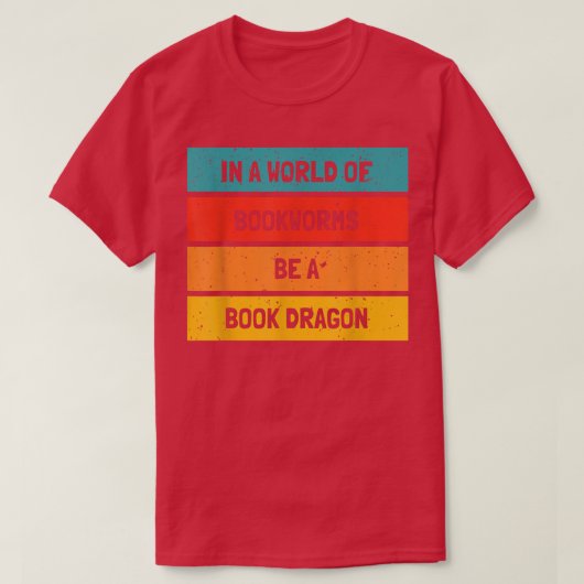Book Dragon Design Librarian Book Lovers 84 T-shirt (Design voorkant)