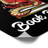 Book Dragon Literature Reading Geek Nerd Poster (Hoek)