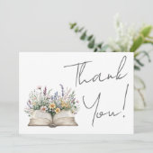 Book Floral Thank You Bedankkaart (Staand voorkant)