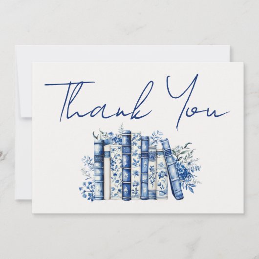 Book Floral Thank You Bedankkaart (Voorkant)