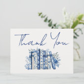 Book Floral Thank You Bedankkaart (Staand voorkant)