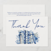 Book Floral Thank You Bedankkaart (Voorkant / Achterkant)