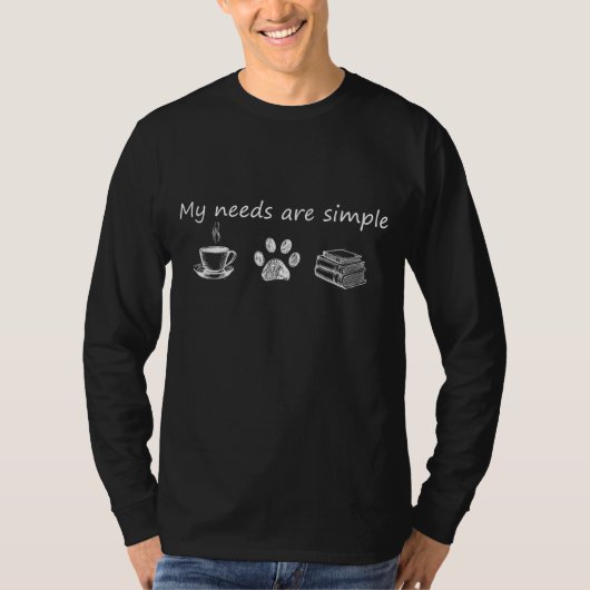 Book Funny Coffee Dog Book Gift T-shirt (Voorkant)