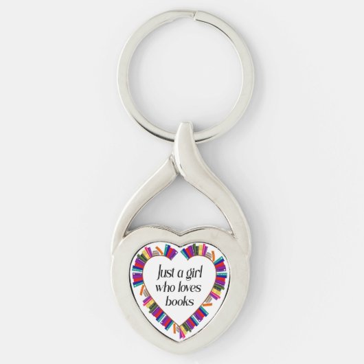 Book Girl Heart Keychain (Voorkant)