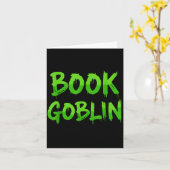 Book Goblin Funny Reading Or Writing School Studen Kaart (Gele Bloem)