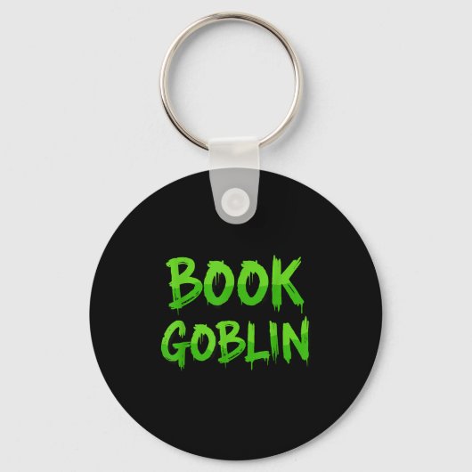 Book Goblin Funny Reading Or Writing School Studen Sleutelhanger (Voorkant)
