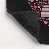Book Heart Book Reader Gift Bookworm Nerd Love Rea Muismat (Hoek)