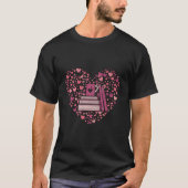 Book Heart Book Reader Gift Bookworm Nerd Love Rea T-shirt (Voorkant)